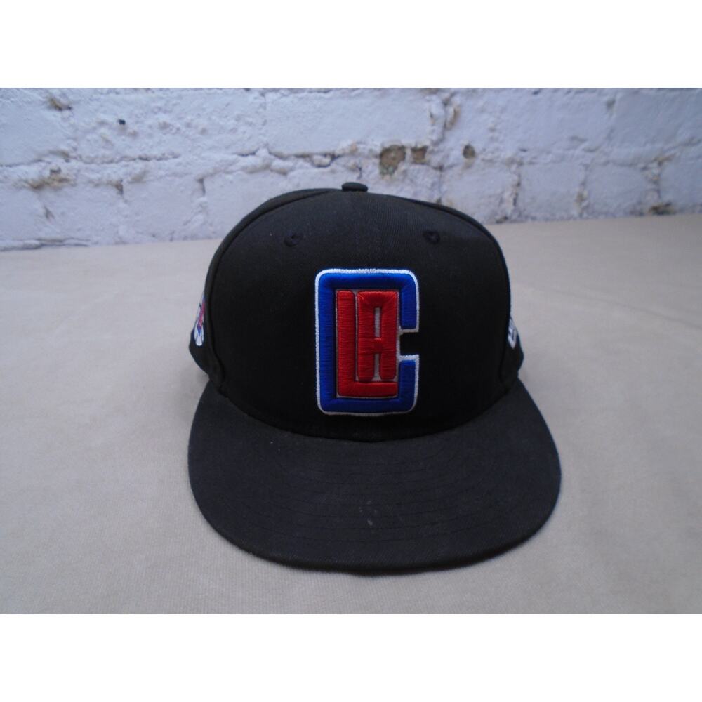 New Era NBA Los Angeles Clippers Embroidered SnapBack Hat Black Flat Brim Cap